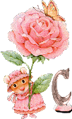 Rose avec la souris alphabets