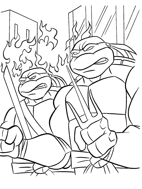 Tortues ninja Coloriages