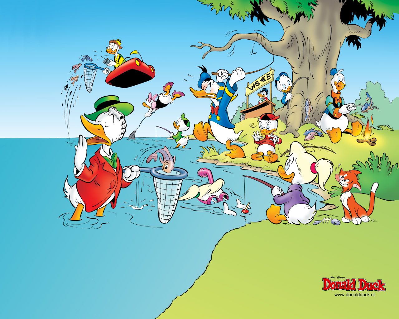 Donald duck et ses amis fonds ecran
