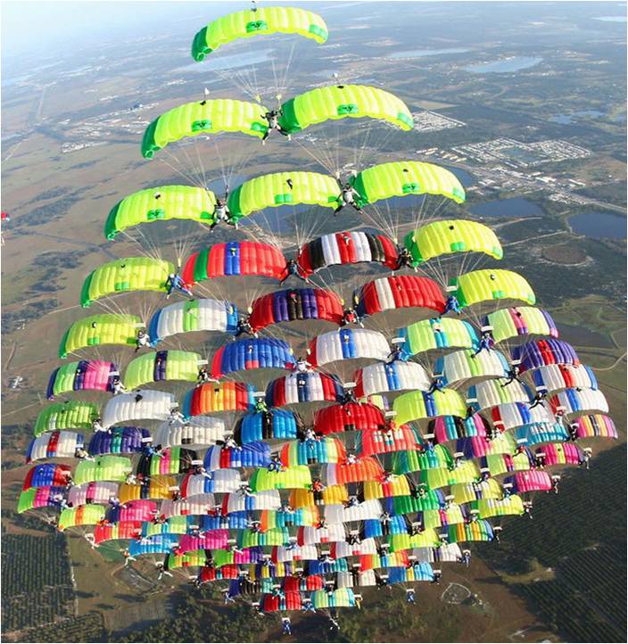 Parachutisme fonds ecran