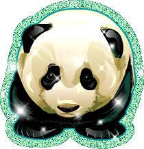Panda glitter gifs