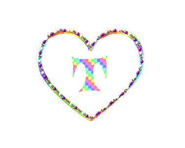Alphabet colore de coeur