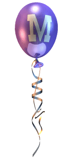 Ballon violet 2 alphabets