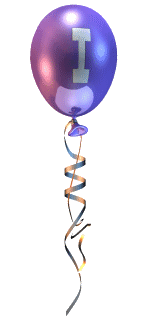 Ballon violet 2 alphabets