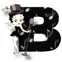 Betty boop noir alphabets