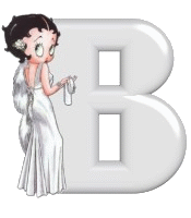 Betty boop transparent 4 alphabets