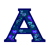 Bleu 18 alphabets