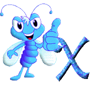 Bleu moustique alphabets