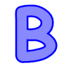 Bleue simple alphabets