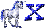 Blue horse alphabets