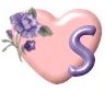 Coeur avec fleur alphabets