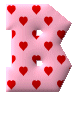 Coeur rose avec deux