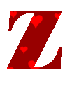 Coeur rouge avec deux alphabets