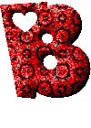 Coeur rouge alphabets