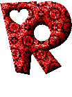 Coeur rouge alphabets