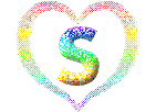 Coeurs de couleurs alphabets