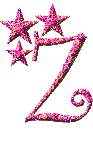 Etoiles roses alphabets