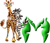 Girafe avec le zebre alphabets