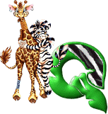 Girafe avec le zebre alphabets