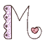 Glitter rose alphabets