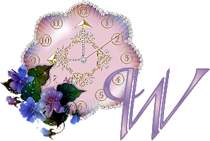 Horloge de fleurs de paillettes alphabets
