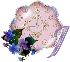Horloge de fleurs de paillettes