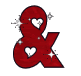 La lettre de coeur rouge de scintillement alphabets