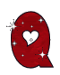La lettre de coeur rouge de scintillement alphabets