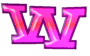 Neon rose alphabets