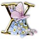Papillons et des fleurs alphabets