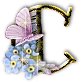 Papillons et des fleurs alphabets