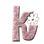 Rose avec des fleurs alphabets