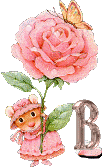 Rose avec la souris alphabets