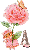 Rose avec la souris