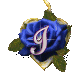 Rose bleue alphabets