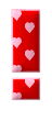 Rouge avec le coeur alphabets