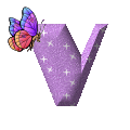 Violet avec papillon