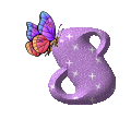 Violet avec papillon