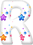 White star alphabets