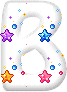 White star alphabets