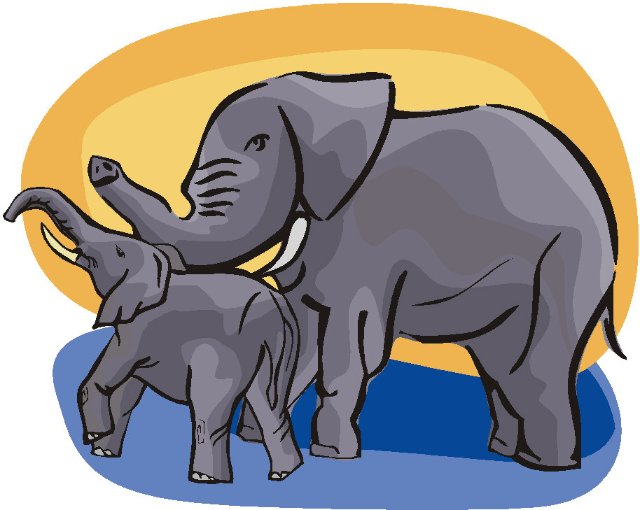 Elephants clipart