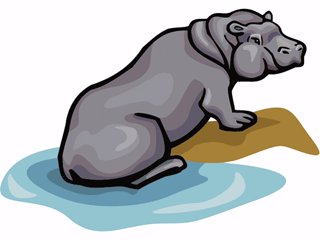 Hippopotames clipart