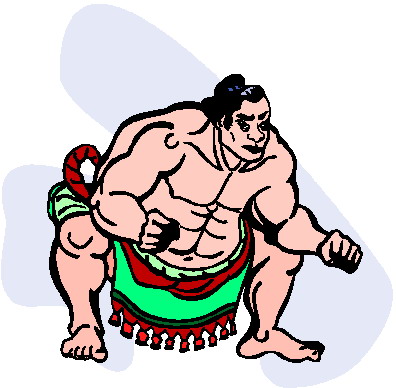 Lutteurs de sumo clipart
