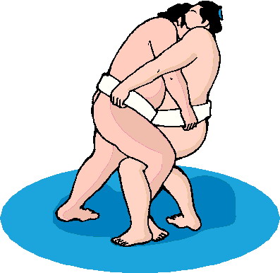 Lutteurs de sumo clipart
