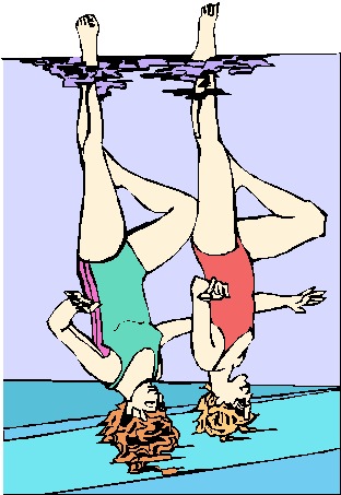 Nage synchronisee clipart