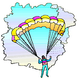 Saut en parachute clipart