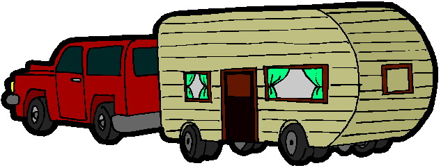 Camping cars et caravanes clipart