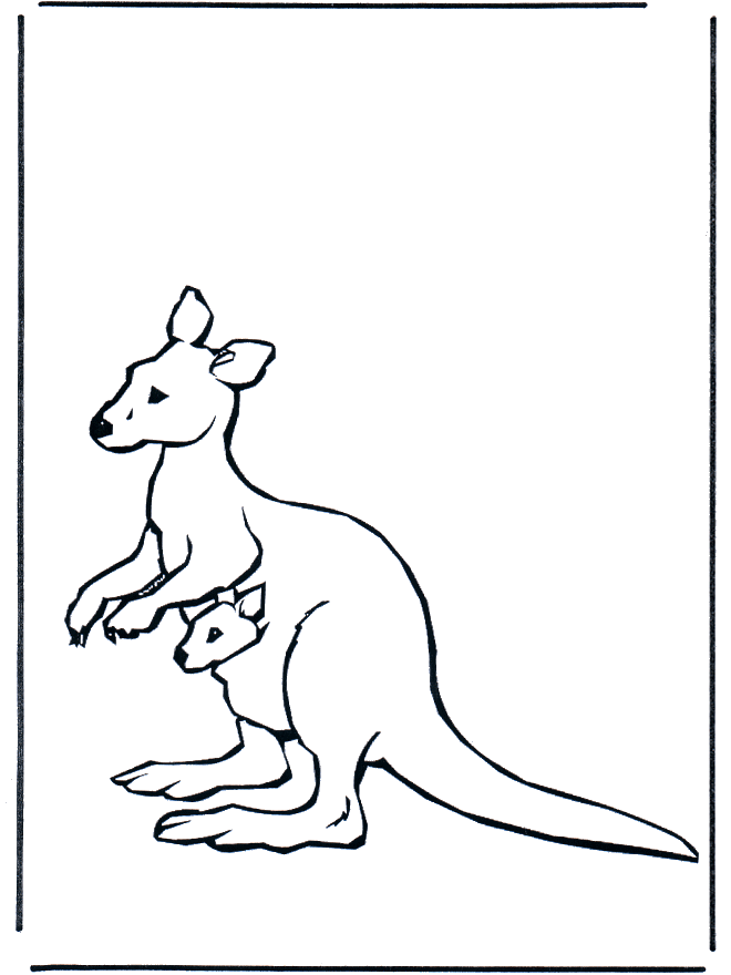 Kangourou coloriages