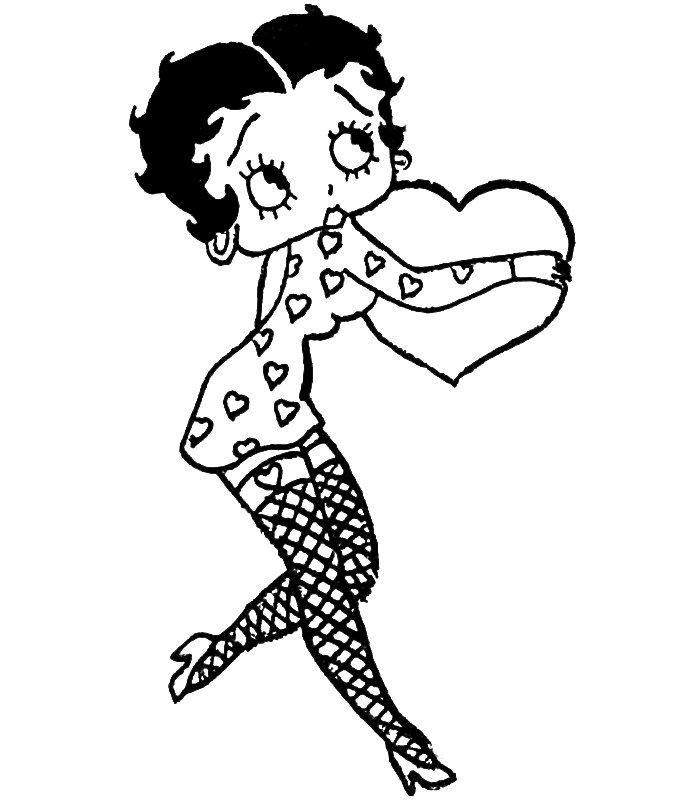 Betty boop coloriages