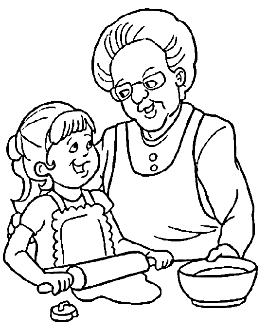 Grands parents coloriages